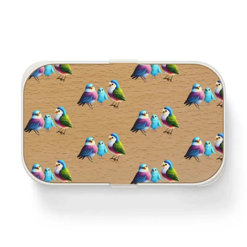 Bpa Free Bento Box with Cute Birds Charm