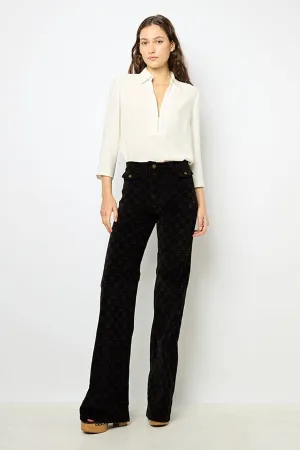 BRANDA ZIPPERED SOFT BLOUSE