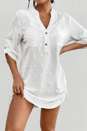 Button Down Bathing Suit Cover Up Dress