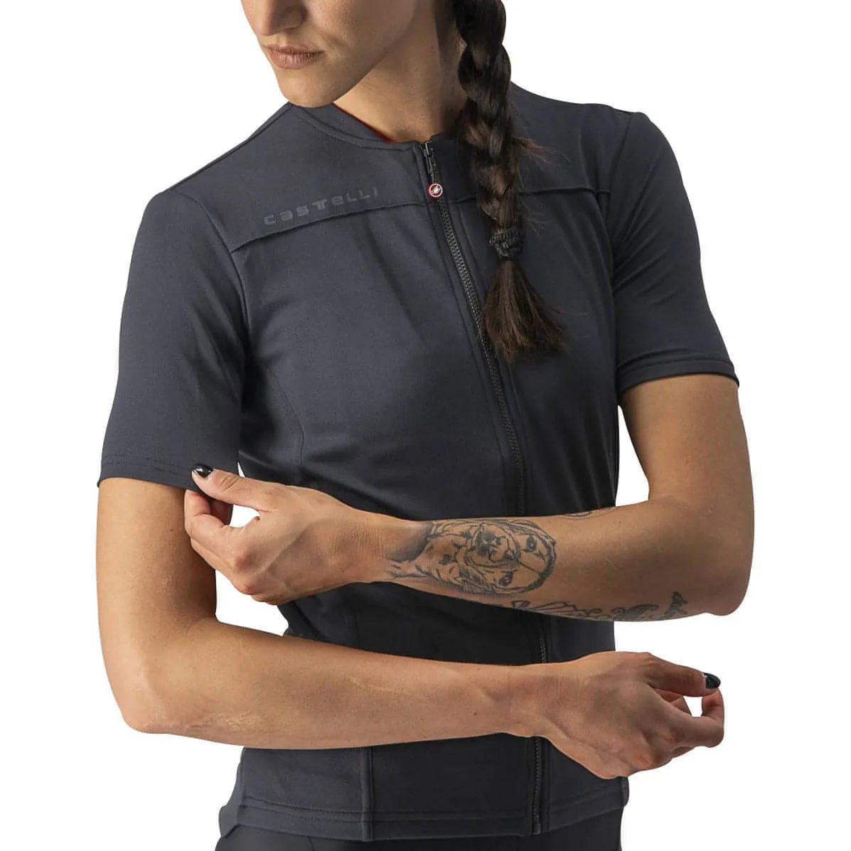 Castelli Anima 3 Short Sleeve Womens Cycling Jersey - Black