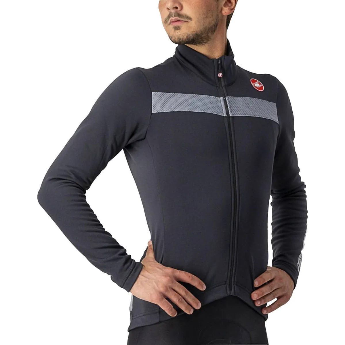 Castelli Puro 3 Long Sleeve Mens Cycling Jersey - Black