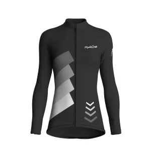 Celestial Grid | Charcoal Gray Female Long Sleeves Jersey