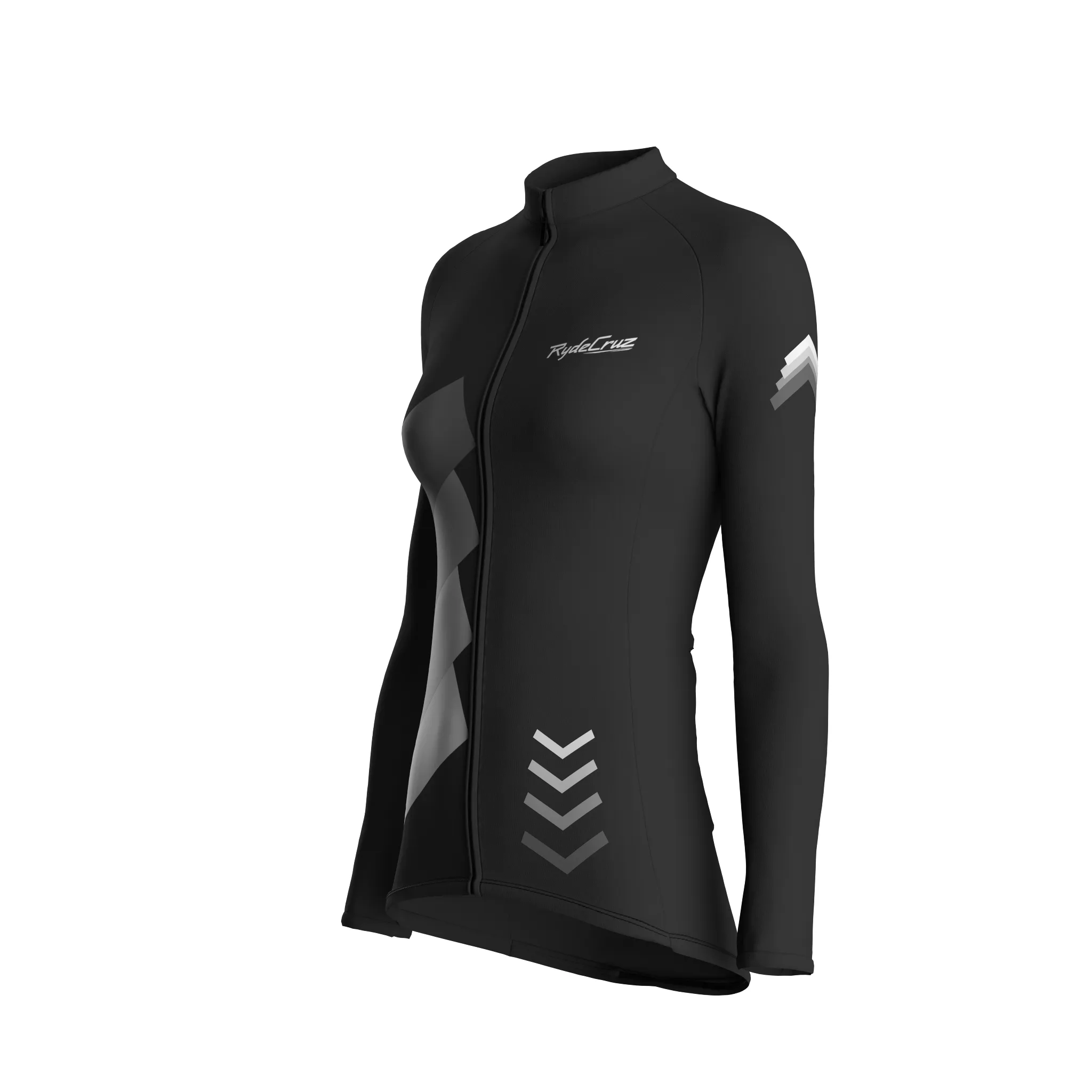 Celestial Grid | Charcoal Gray Female Long Sleeves Jersey
