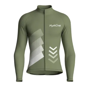 Celestial Grid | Dark Khaki Male Long Sleeves Jersey