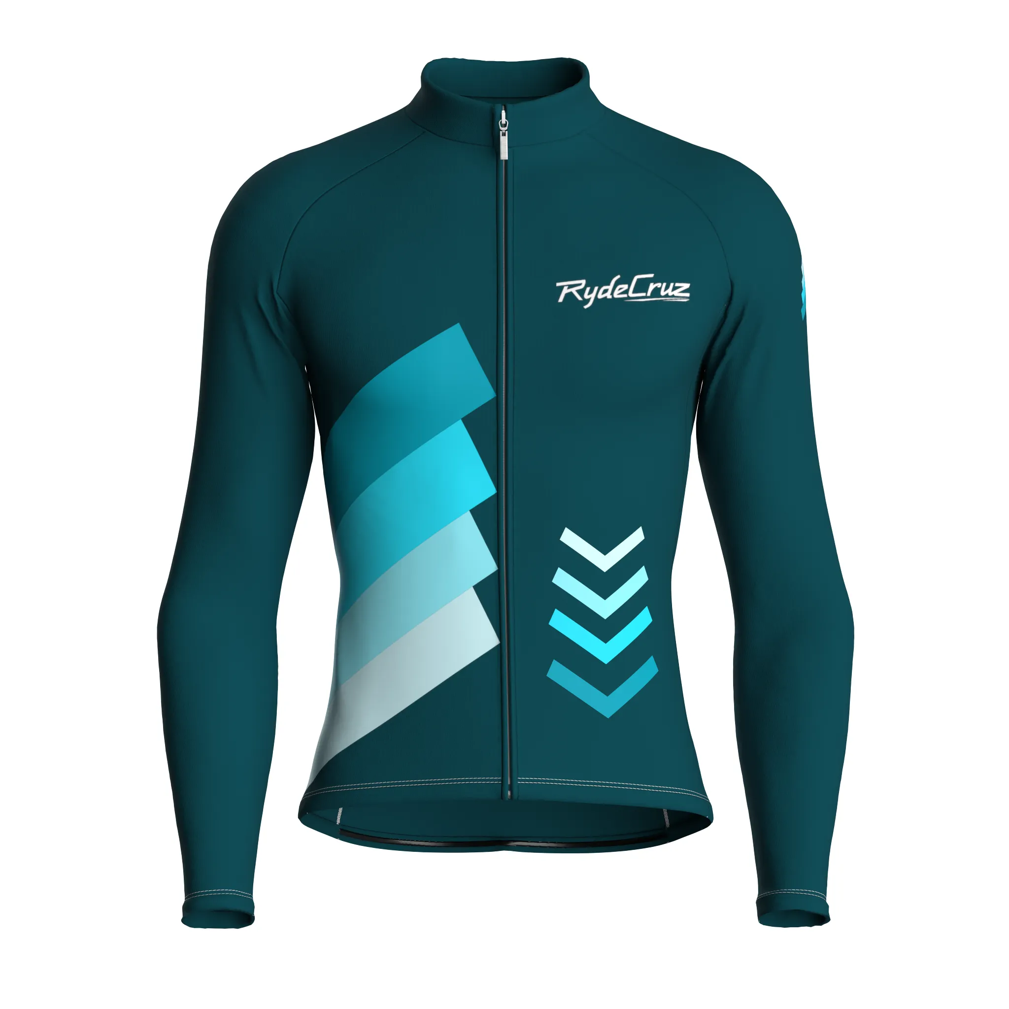 Celestial Grid | Midnight Green Male Long Sleeves Jersey