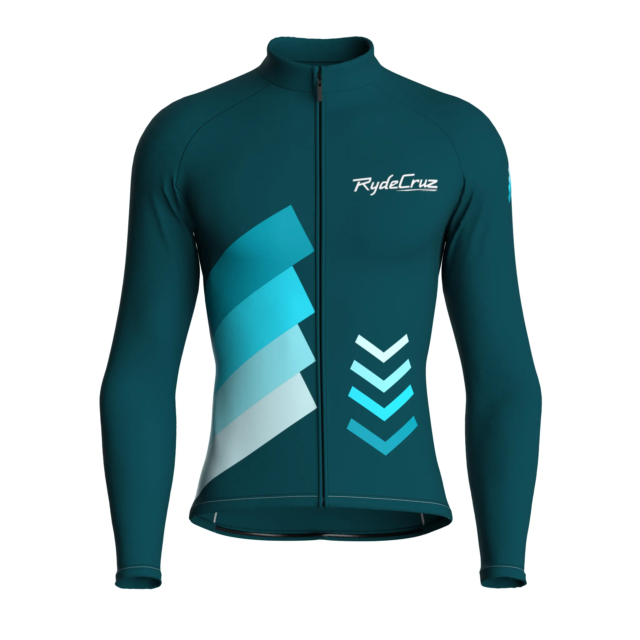 Celestial Grid | Midnight Green Male Long Sleeves Jersey