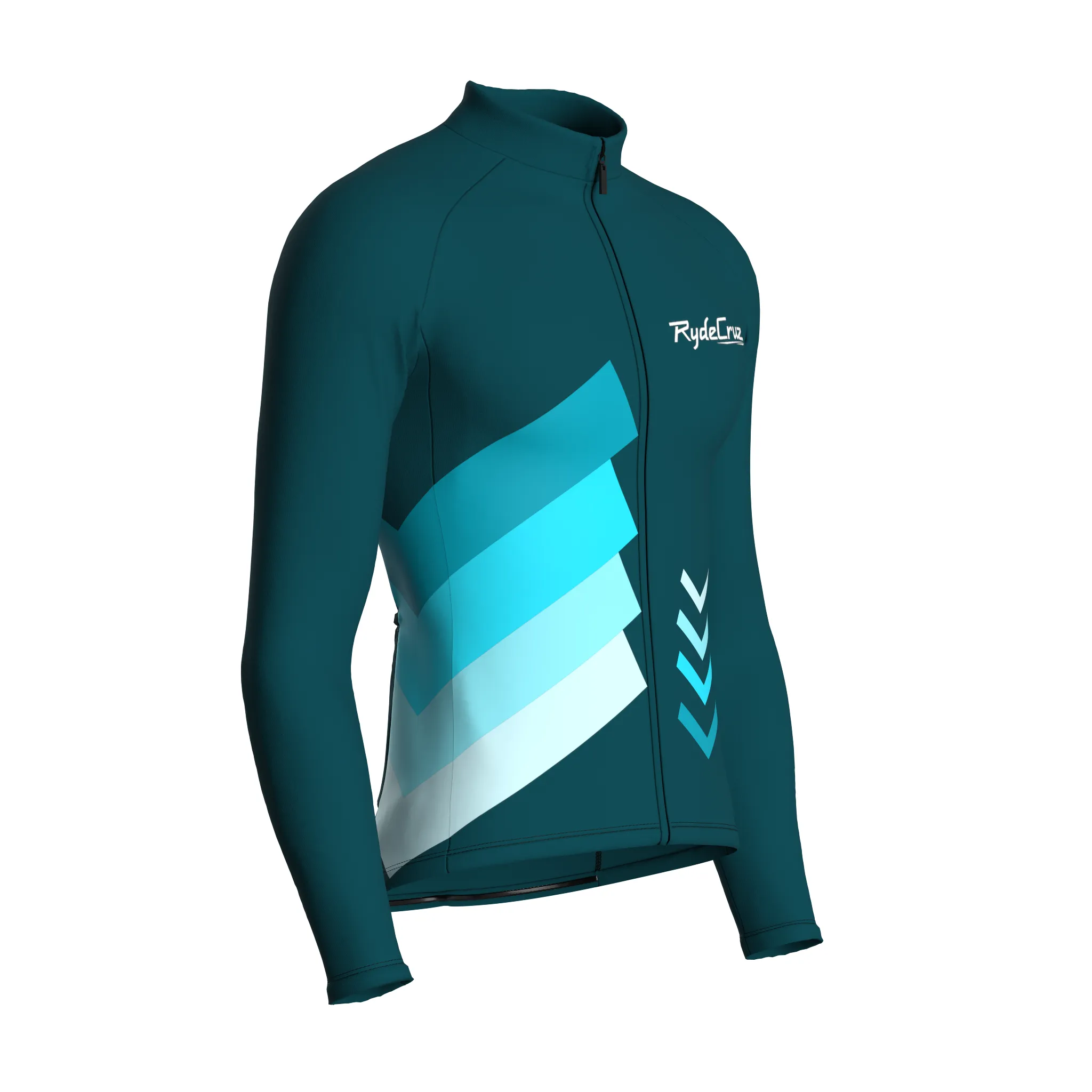 Celestial Grid | Midnight Green Male Long Sleeves Jersey