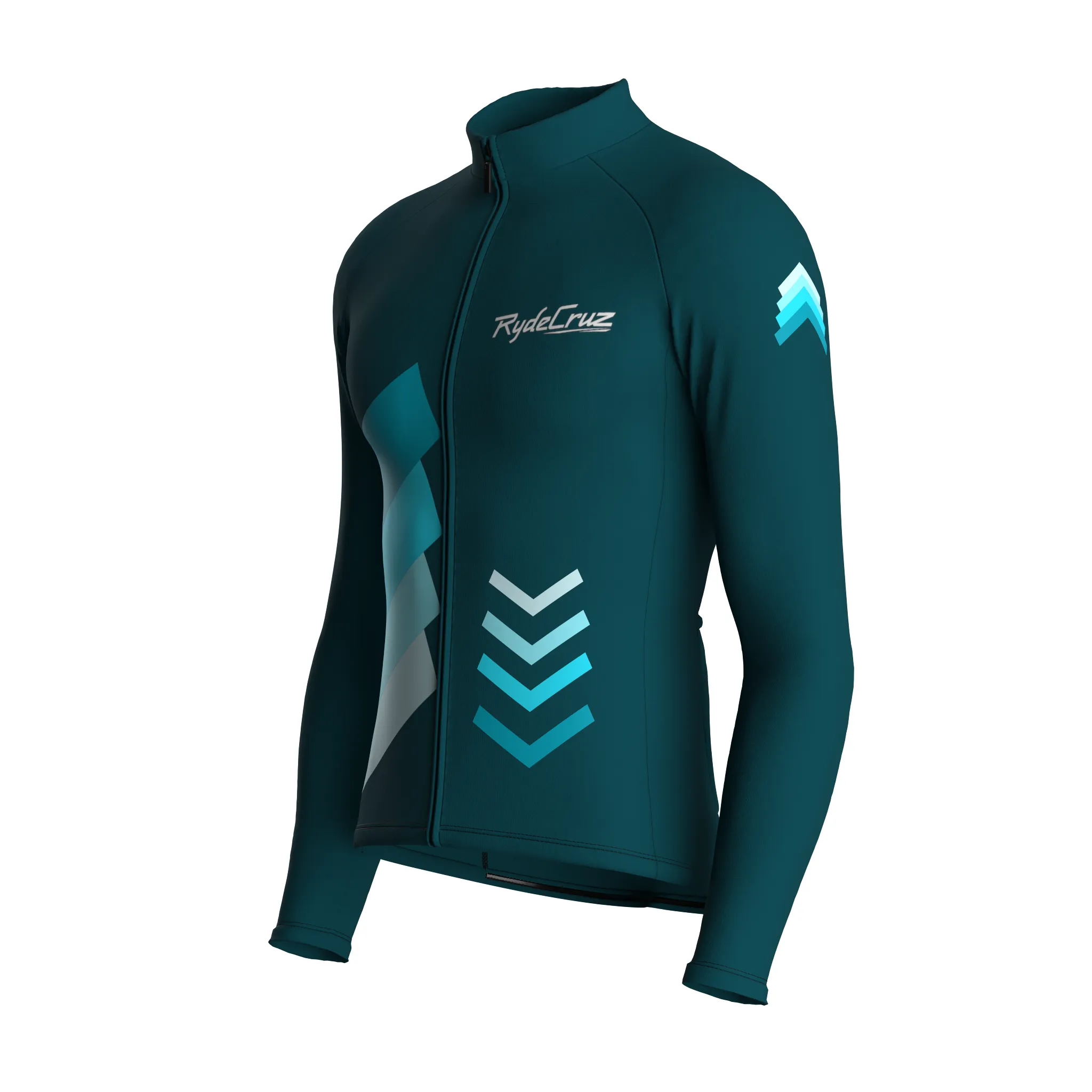Celestial Grid | Midnight Green Male Long Sleeves Jersey