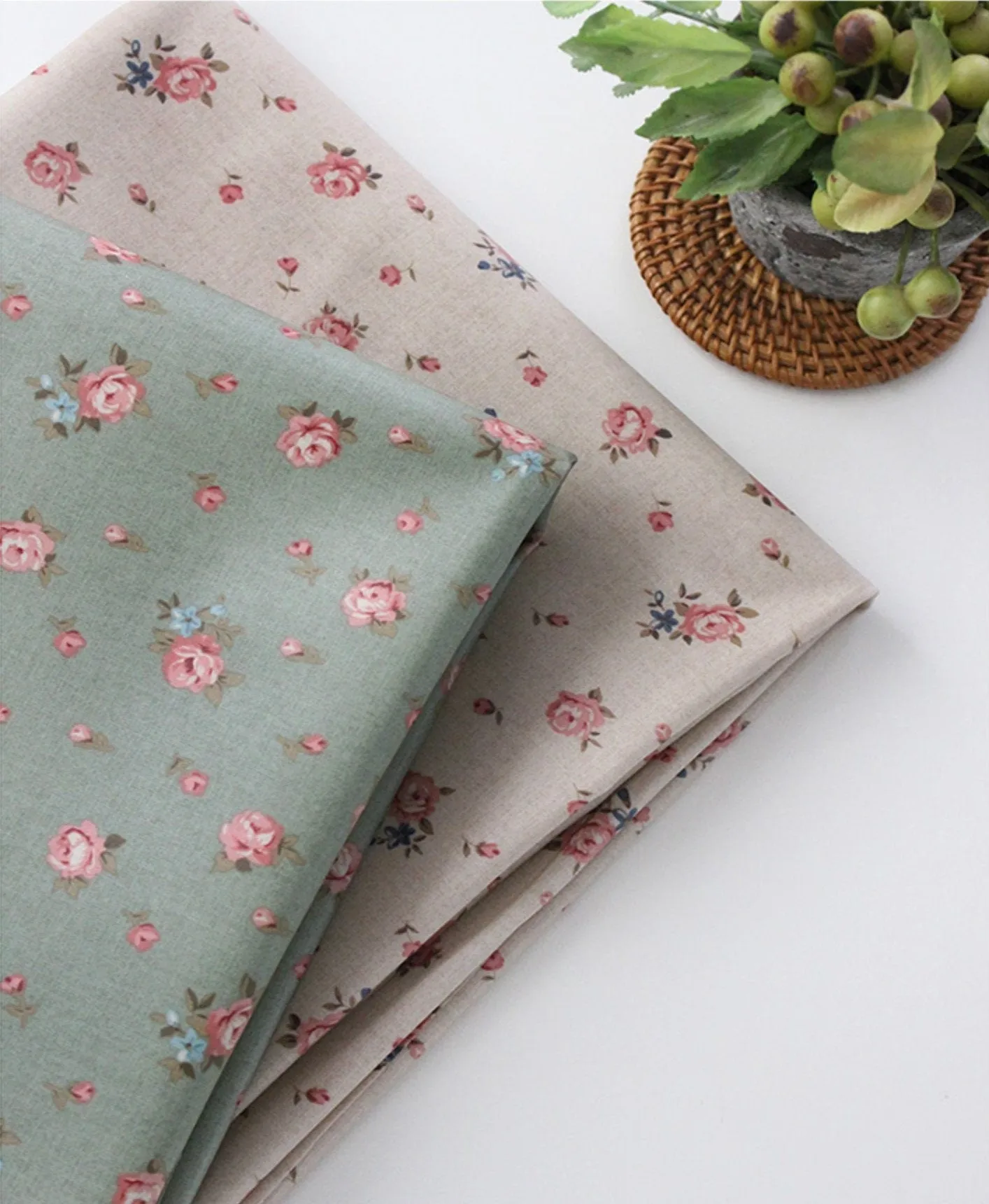 Chevy Rose Matte Laminated Cotton Waterproof Fabric - In Two Colors - Quality Korean Fabric by the yard / 54446