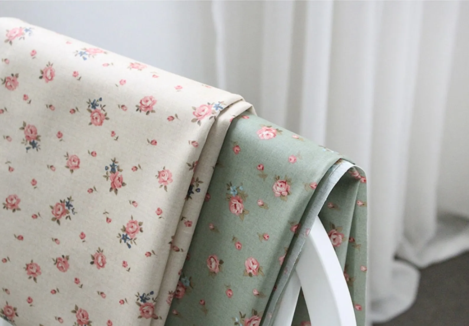 Chevy Rose Matte Laminated Cotton Waterproof Fabric - In Two Colors - Quality Korean Fabric by the yard / 54446
