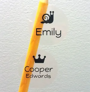 Clear Transparent Round Personalized Labels