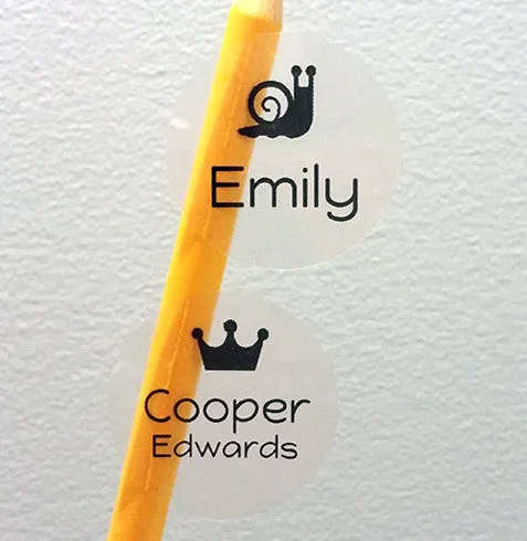 Clear Transparent Round Personalized Labels