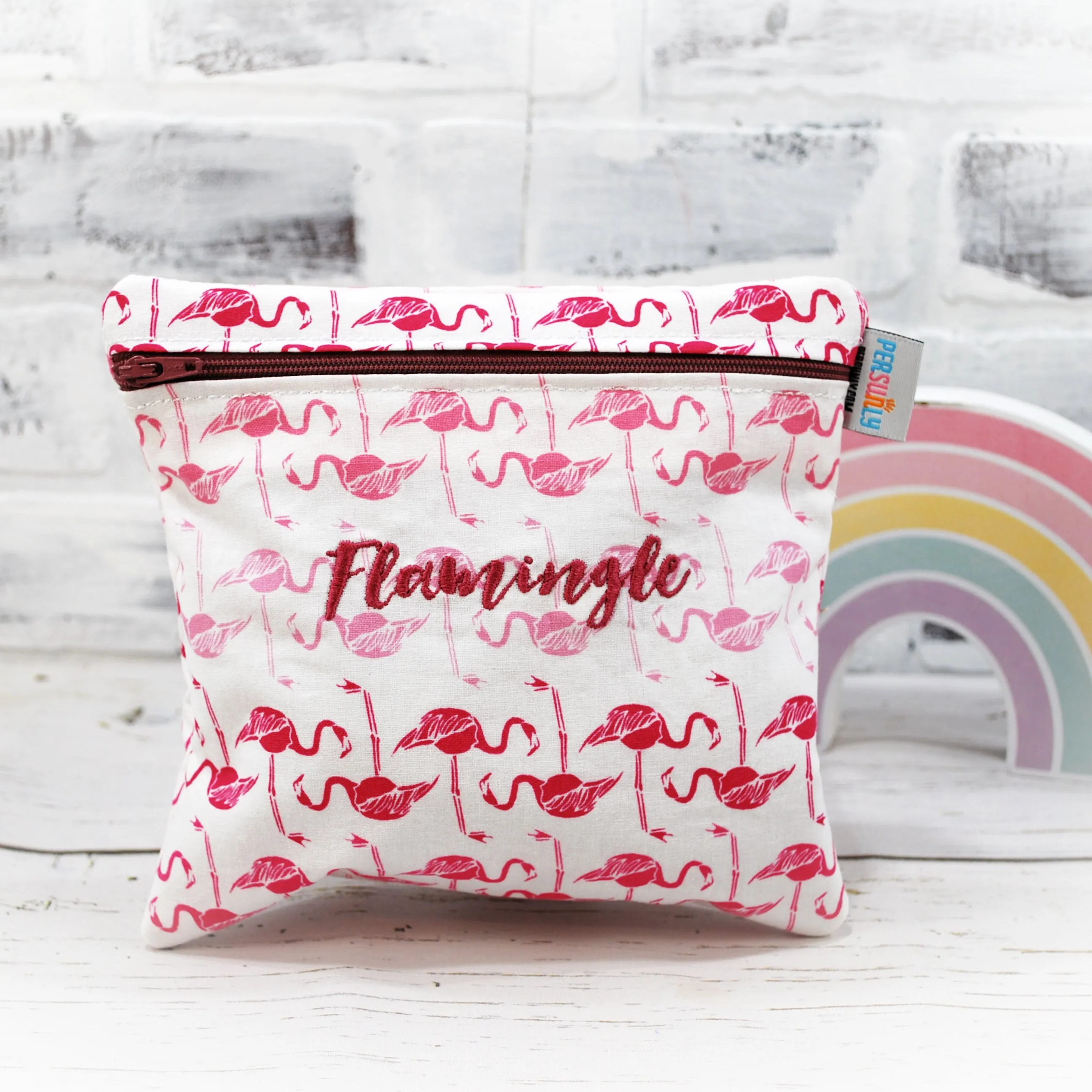 CLEARANCE Delicate Flamingos Reusable Food Bag