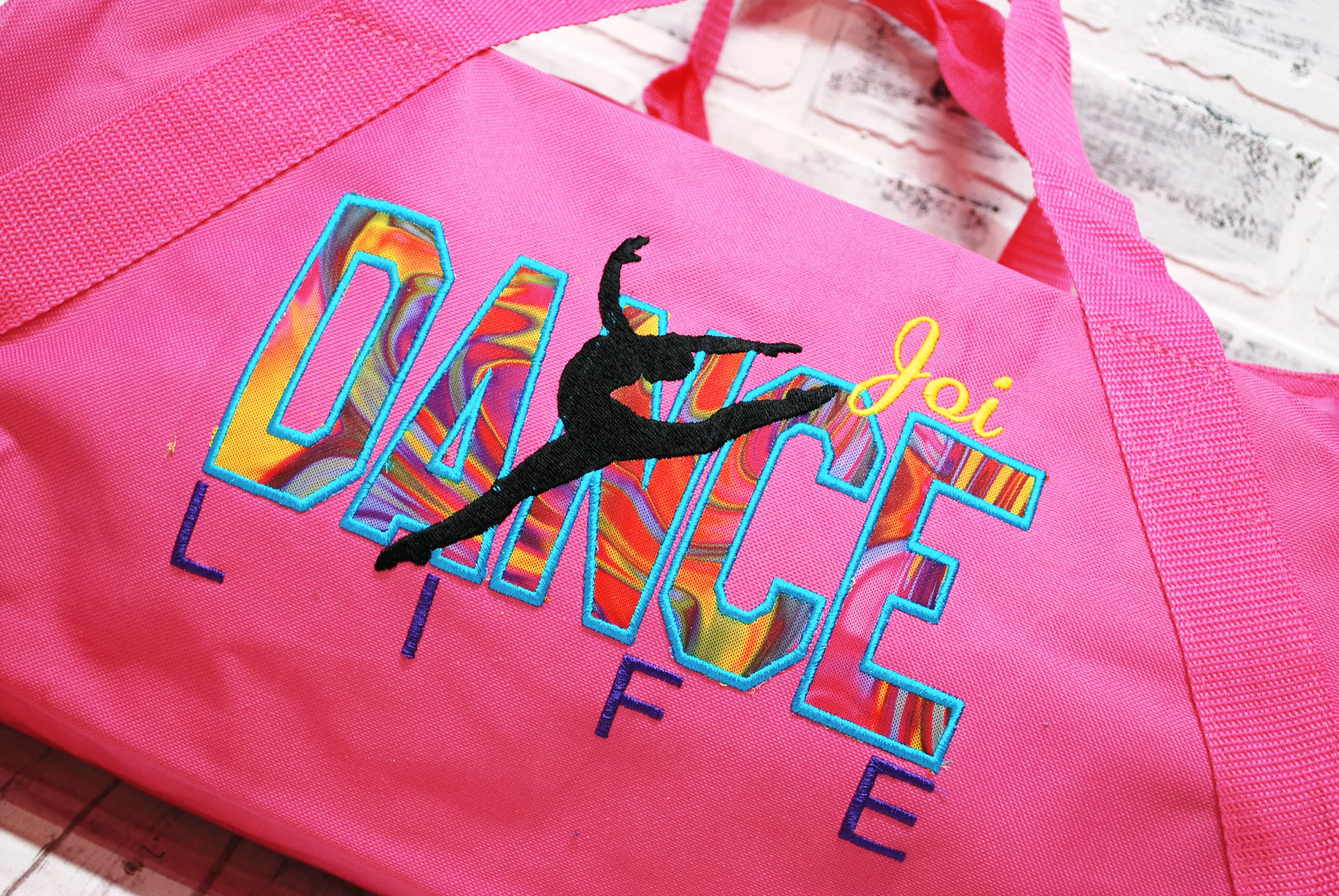 Colorful Swirl Personalized Dance Tote or Duffle Bag