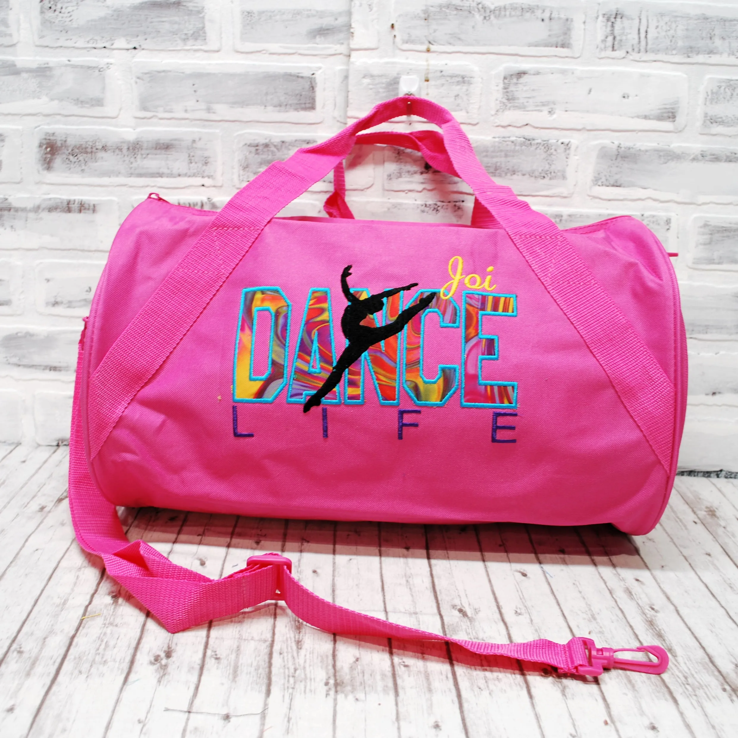 Colorful Swirl Personalized Dance Tote or Duffle Bag