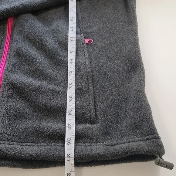 Columbia Sherpa Grey zippered Sweater Large