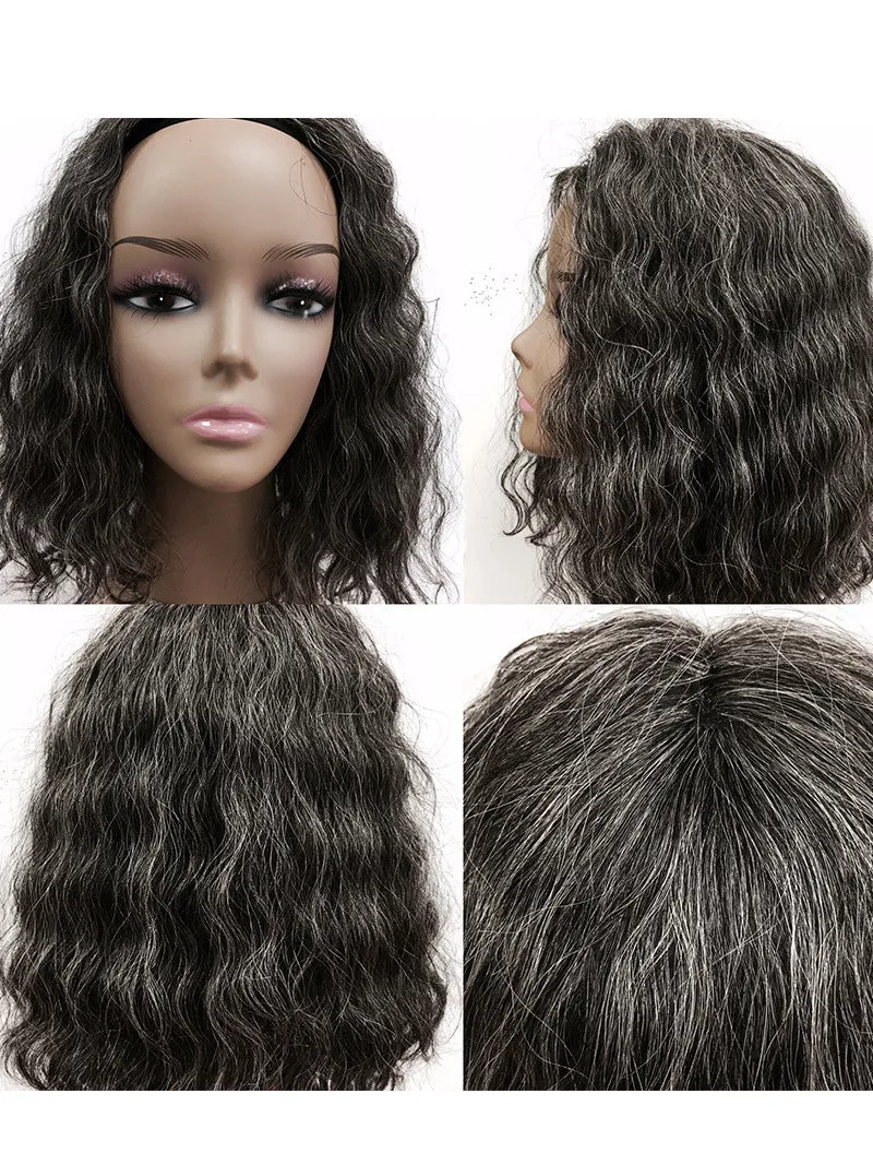Customized Brazilian Curl Hair Wig with #30G with 1/4" ventilated lace front