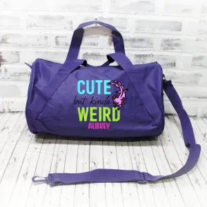 Cute But Kinda Weird Axolotl Personalized Duffle or Tote Bag