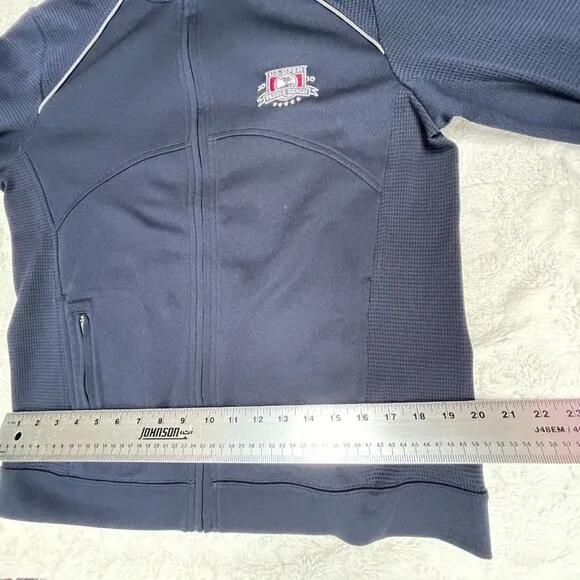 Cutter &amp; Buck CB Drytec Womens Zip Jacket Large U.S Open 2010 Pebble Beach Navy