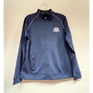 Cutter &amp; Buck CB Drytec Womens Zip Jacket Large U.S Open 2010 Pebble Beach Navy