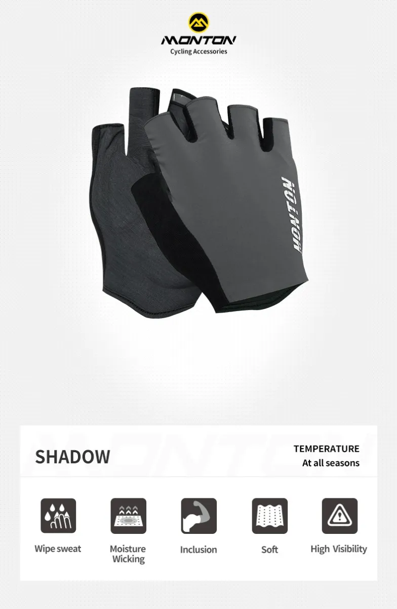 CYCLING GLOVES HALF FINGER SHADOW GRAY