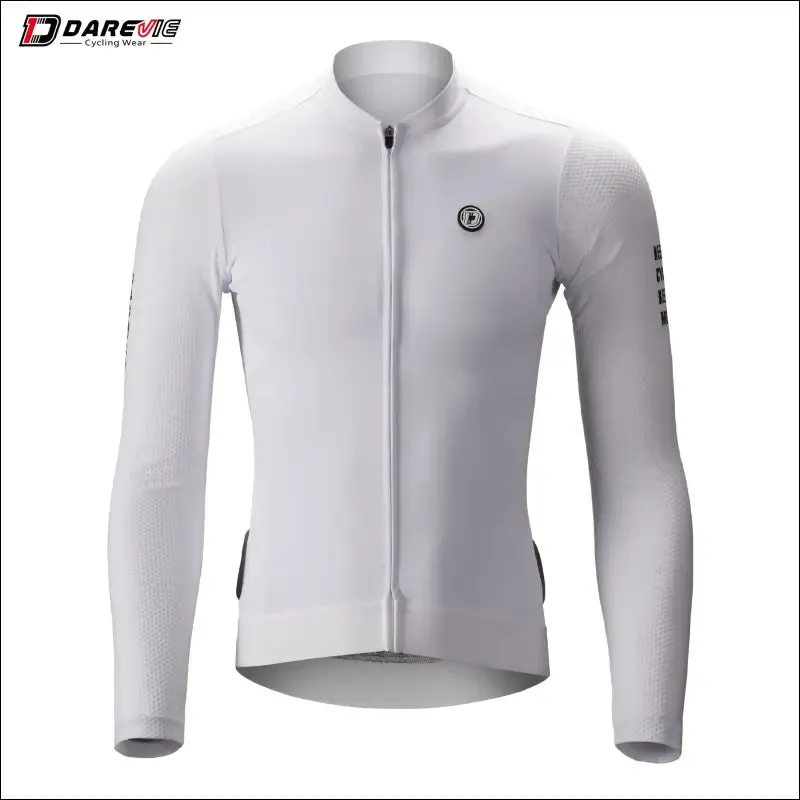 Darevie long sleeve cycling jersey - pro aero slim fit, breathable, quick dry