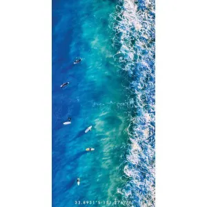 DESTINATION LABEL  Towel - Blue Boards