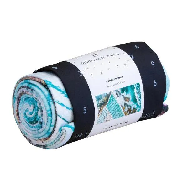 DESTINATION LABEL  Towel - Blue Boards