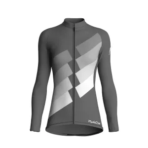 Digital Echo | Ash Gray Female Long Sleeves Jersey