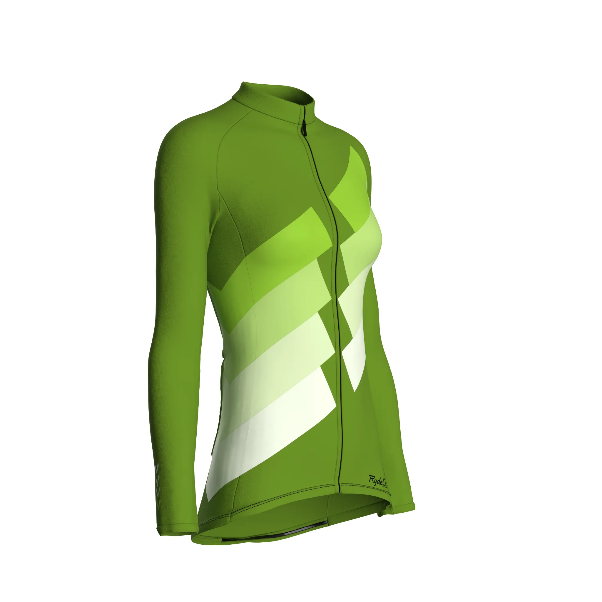 Digital Echo | Khaki Green Female Long Sleeves Jersey