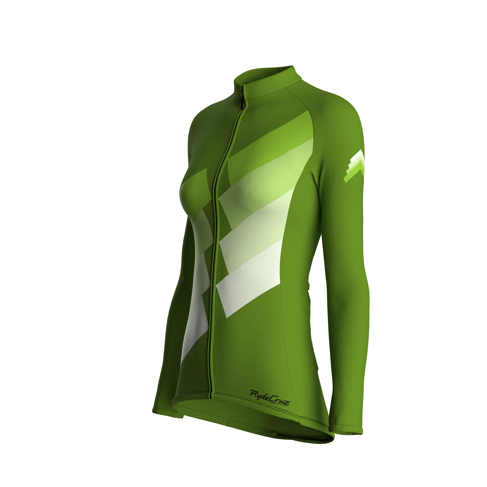Digital Echo | Khaki Green Female Long Sleeves Jersey