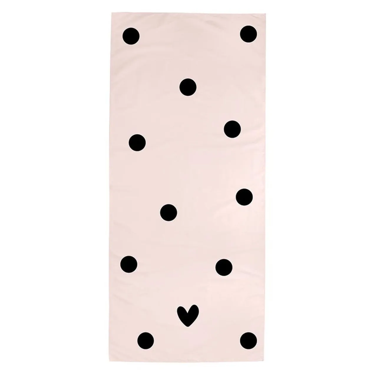 Dots and Heart Oversized Quick Dry Beach Towel | Ultra Absorbent | 35" x 78"