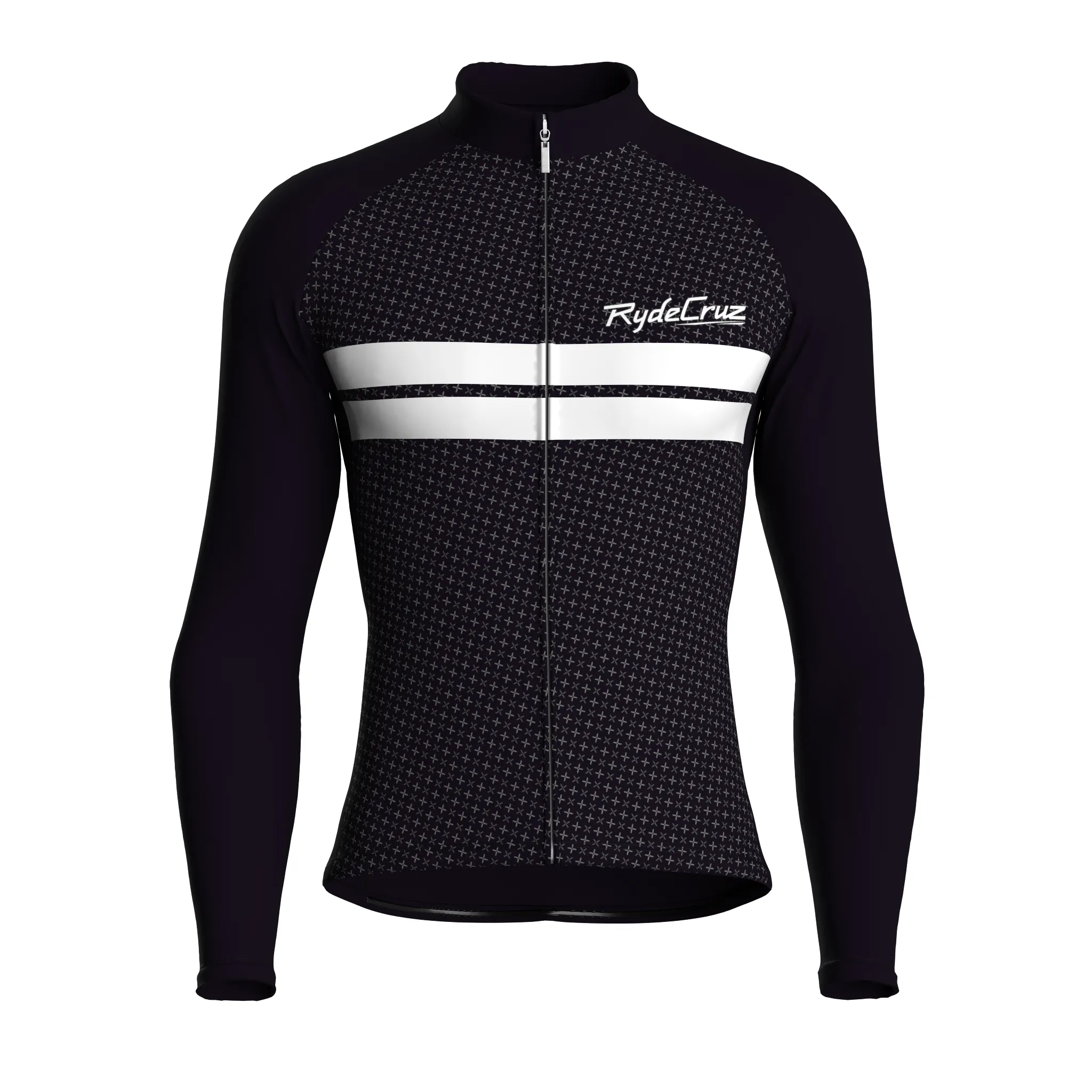 Dual Stripe Dynamics | Dark Purple Male Long Sleeves Jersey