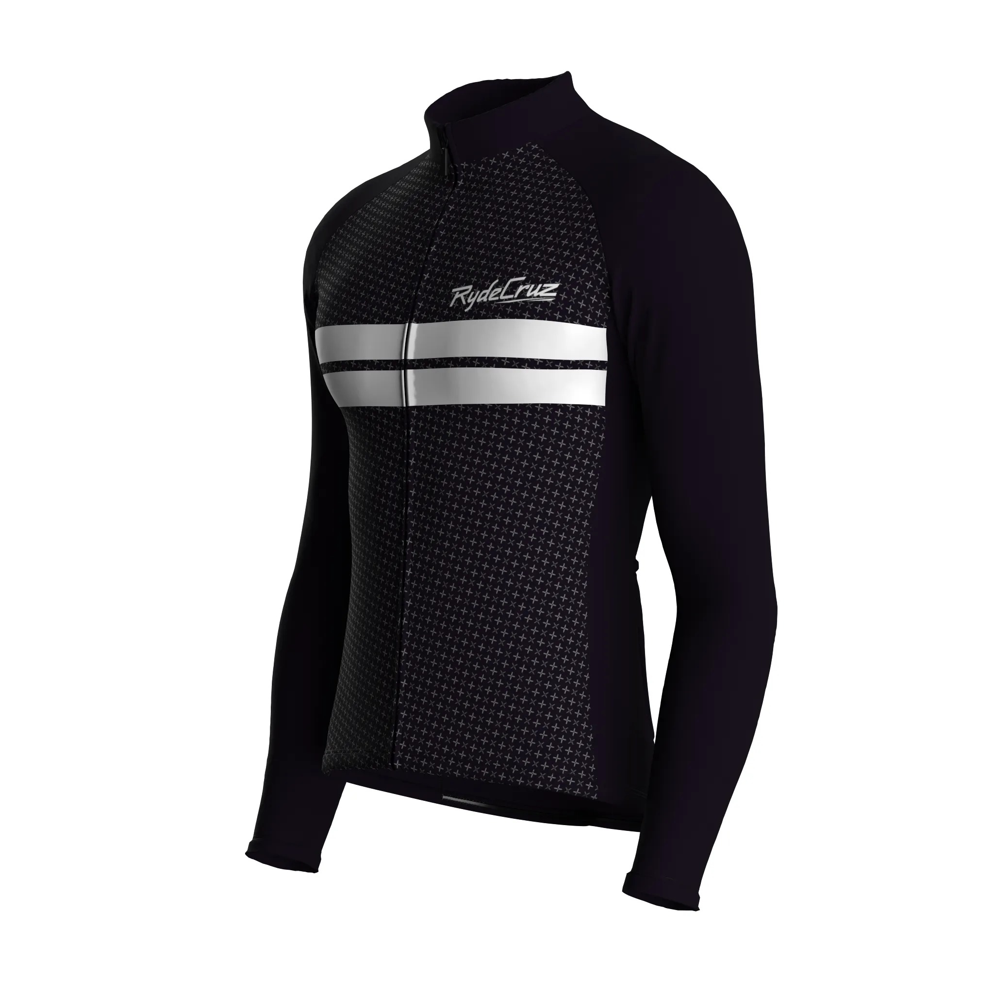 Dual Stripe Dynamics | Dark Purple Male Long Sleeves Jersey