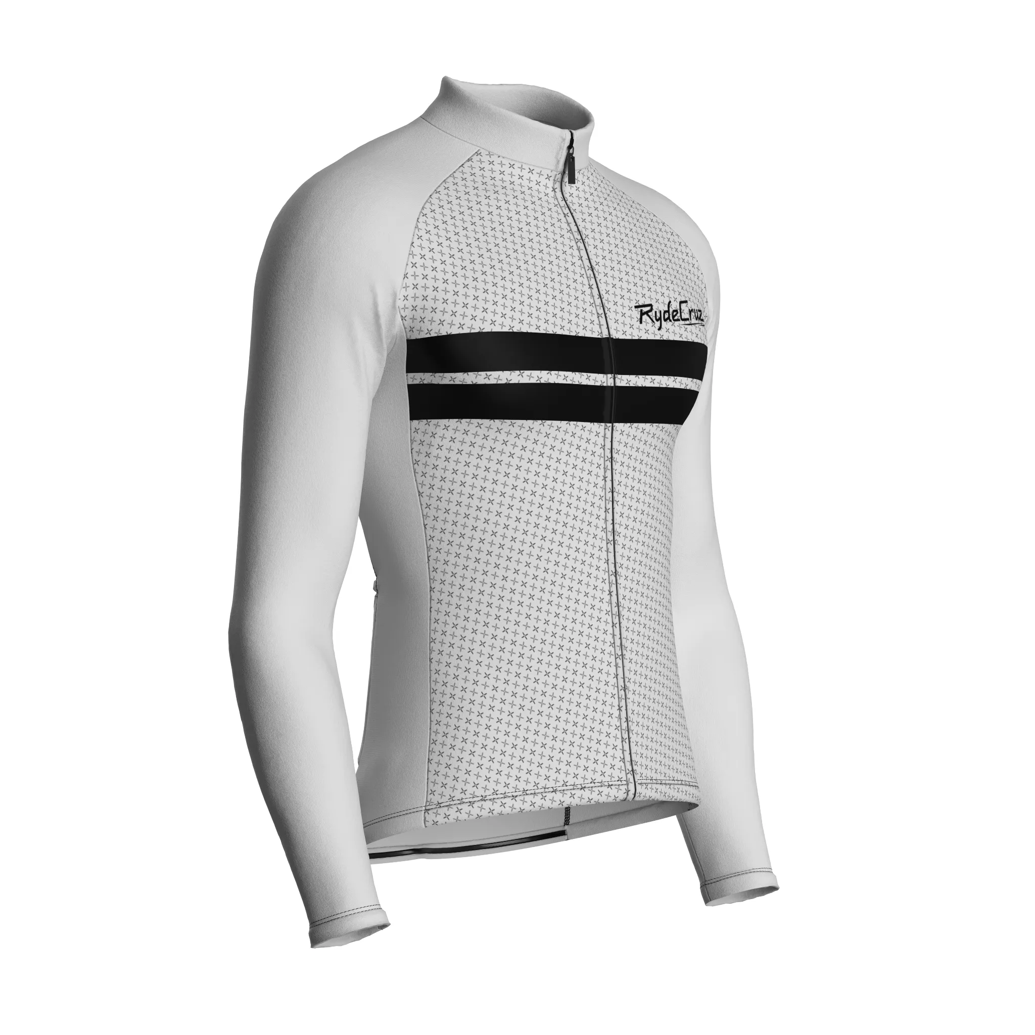 Dual Stripe Dynamics | Light Gray Male Long Sleeves Jersey