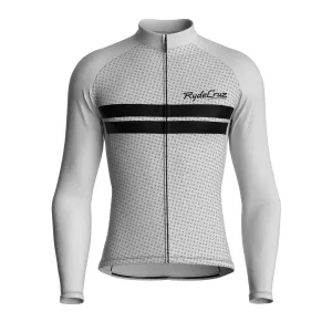 Dual Stripe Dynamics | Light Gray Male Long Sleeves Jersey