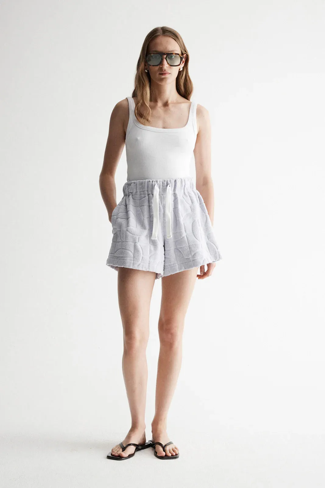 Elka Collective - Monogram Towelling Short Cornflower Blue