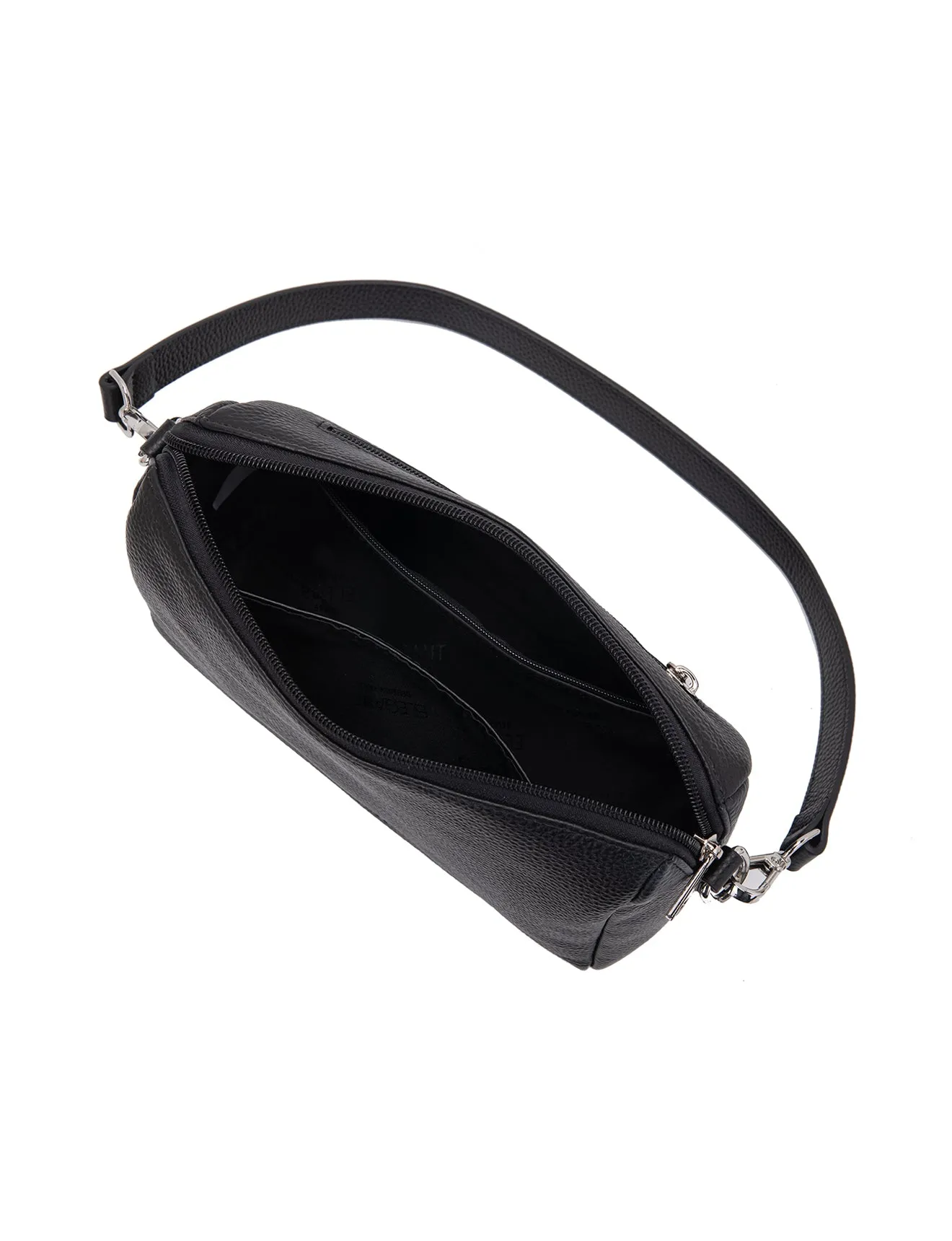 ELLA LEATHER XBODY BAG- E1-0843-BLK- NEW IN