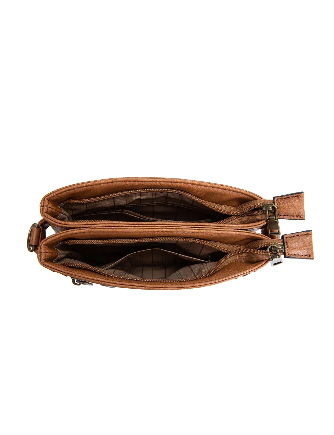 EMI VEGAN XBODY BAG- XB-2339-TAN