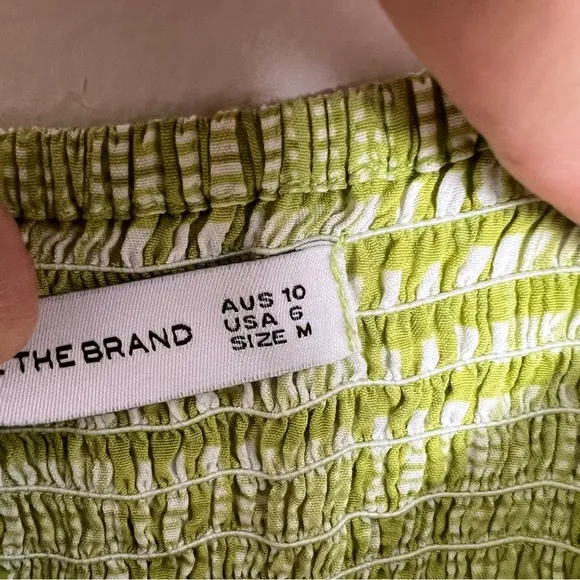 FAITHFULL THE BRAND- Imogen Mini Dress Djerra Check Lime Green Cocktail Summer