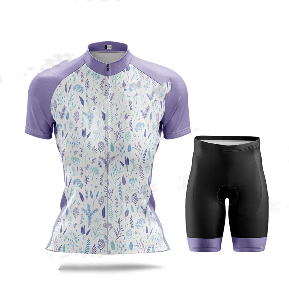 Fashion Ladies Cycling Jersey Women's Sweatshirt Suit Short Sleeve