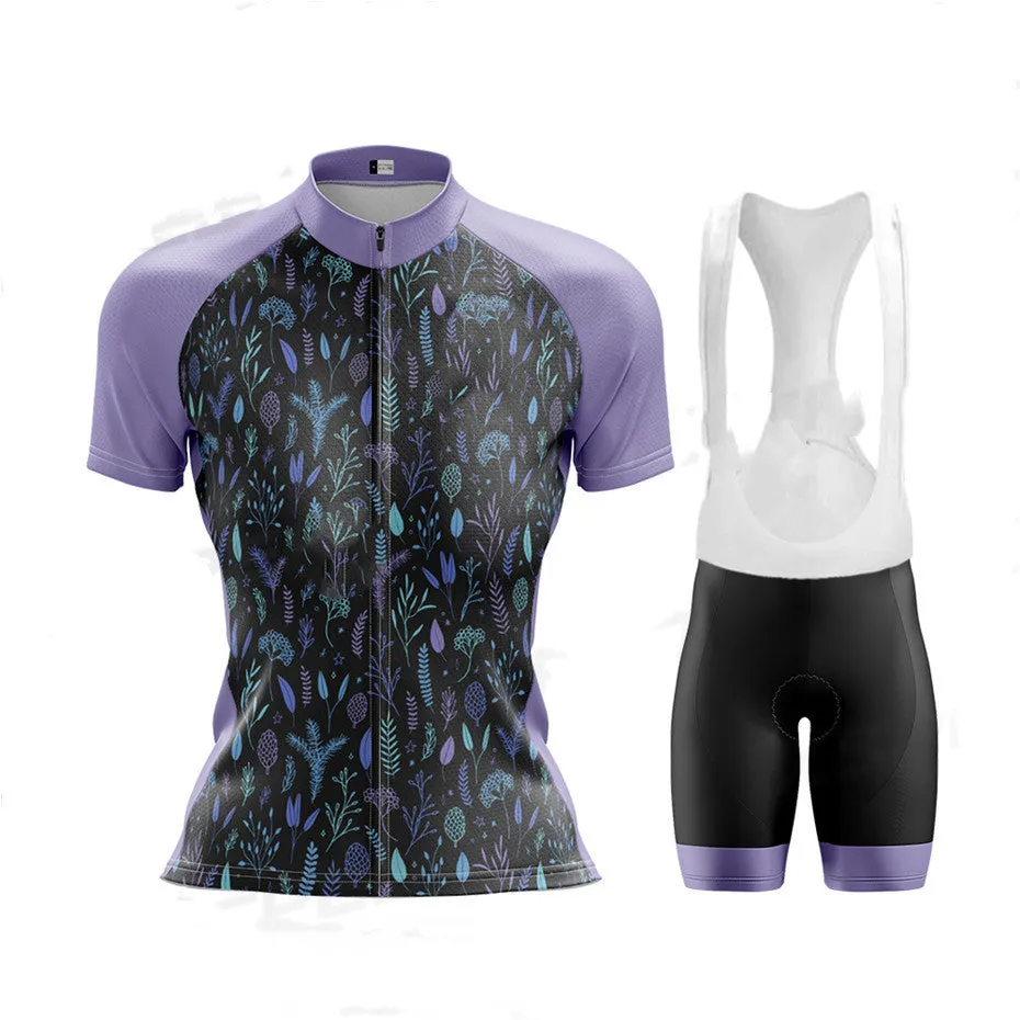 Fashion Ladies Cycling Jersey Women's Sweatshirt Suit Short Sleeve