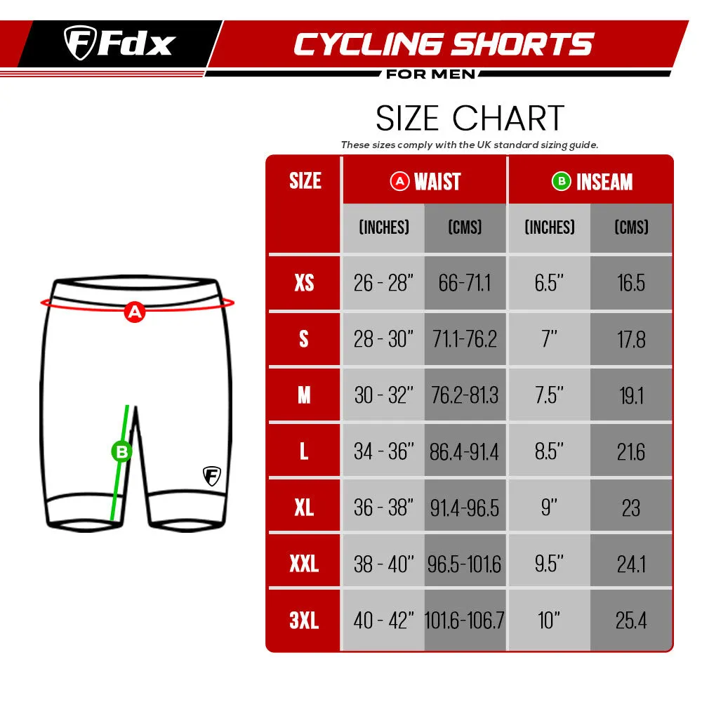 Fdx Windrift White Men's & Boy's Anti-Bac Padded Summer Cycling Shorts
