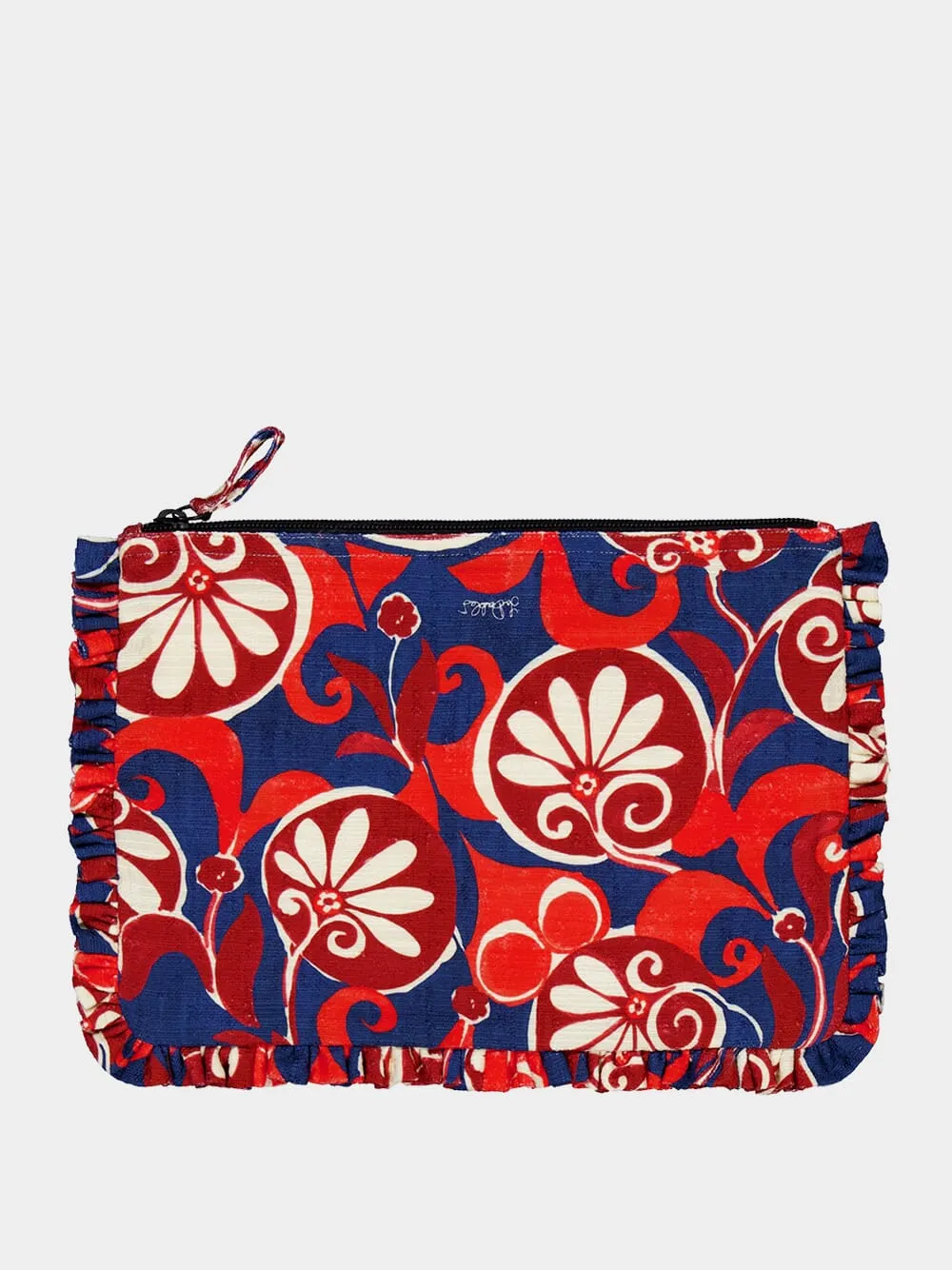 Floral-Print Hand Pochette Clutch Bag