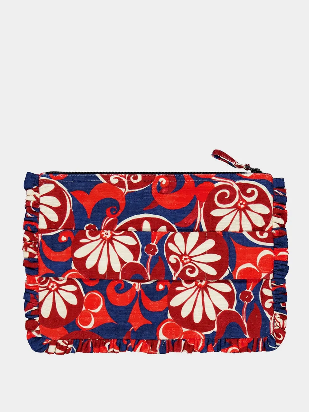 Floral-Print Hand Pochette Clutch Bag