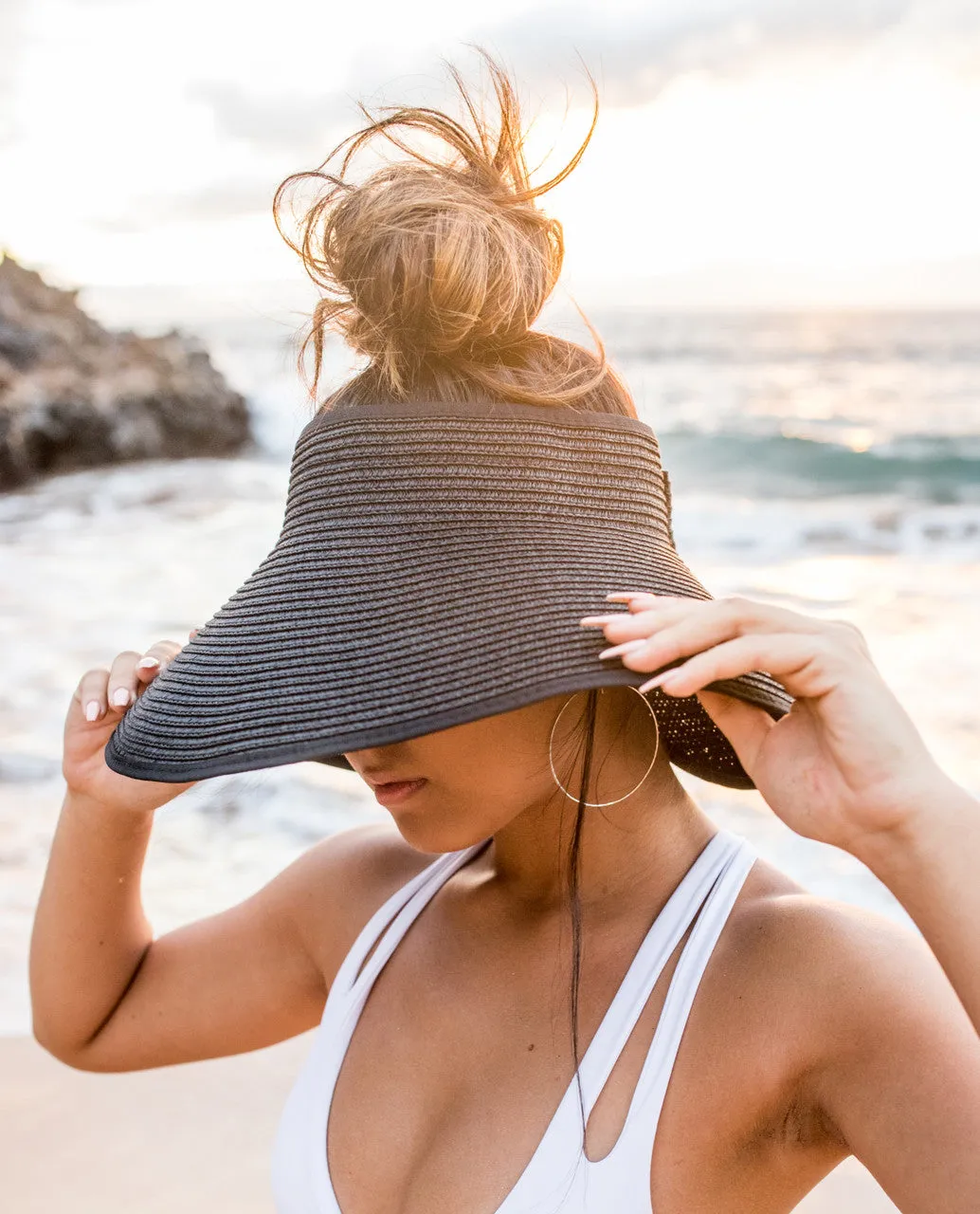 Foldable Wide Brim Bow Visor