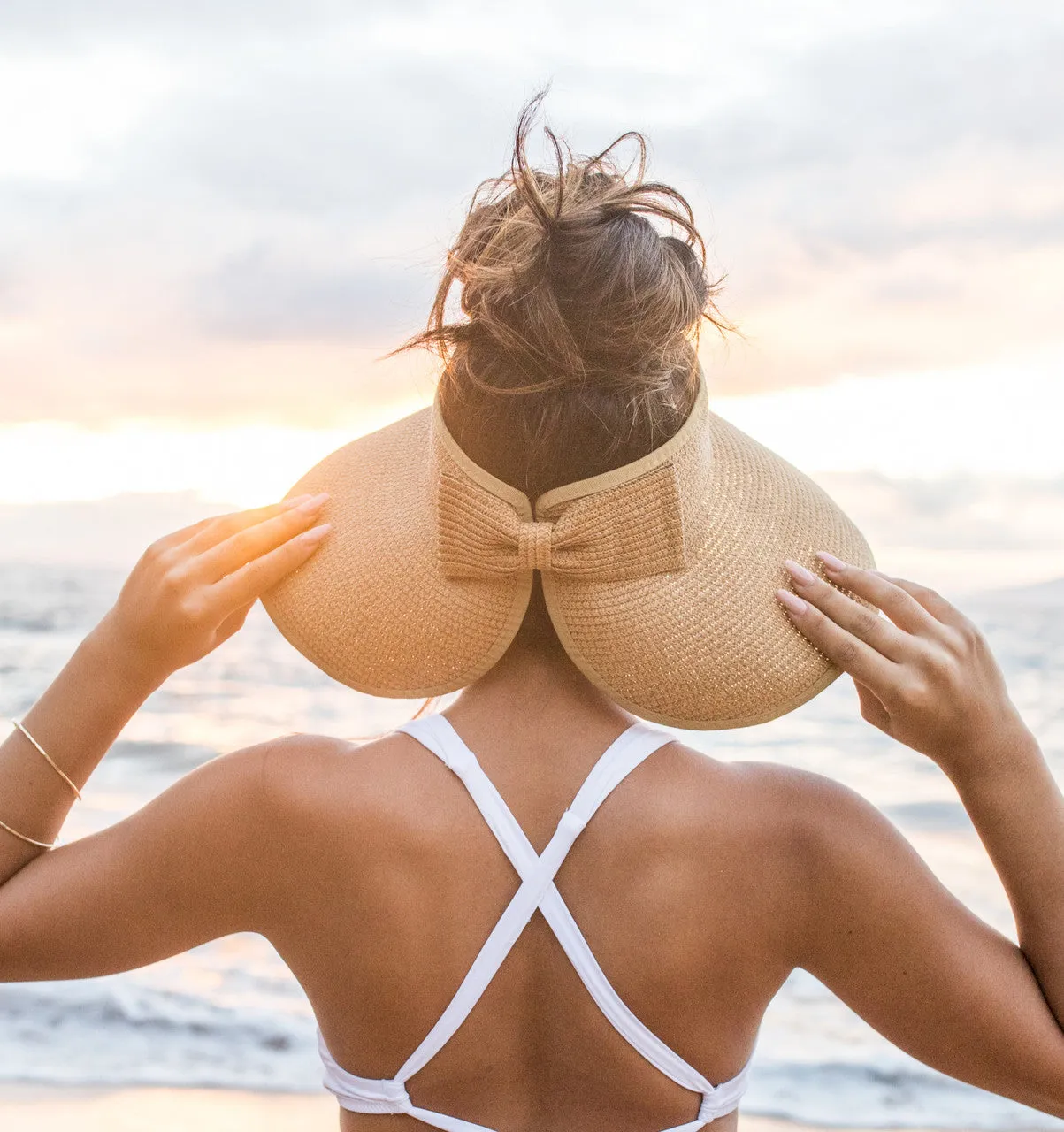 Foldable Wide Brim Bow Visor