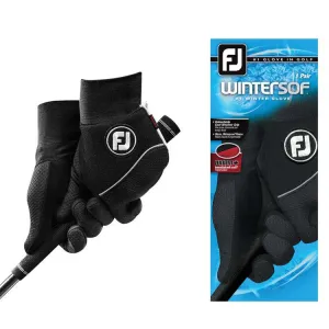 FootJoy Ladies WinterSof Pair Gloves ML Black Regular Pair (67409E-ML)