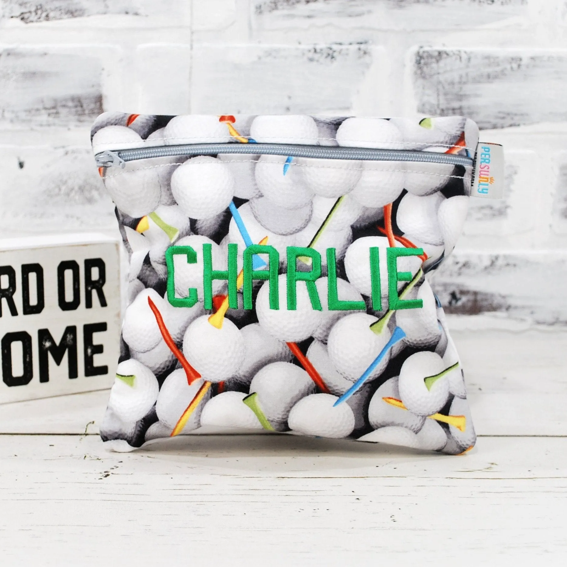 Golf Ball Personalized Reusable Food Bag