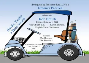 GOLF CART CUSTOM INVITATION